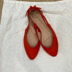 Zara trafaluc colorblocked flats size 40